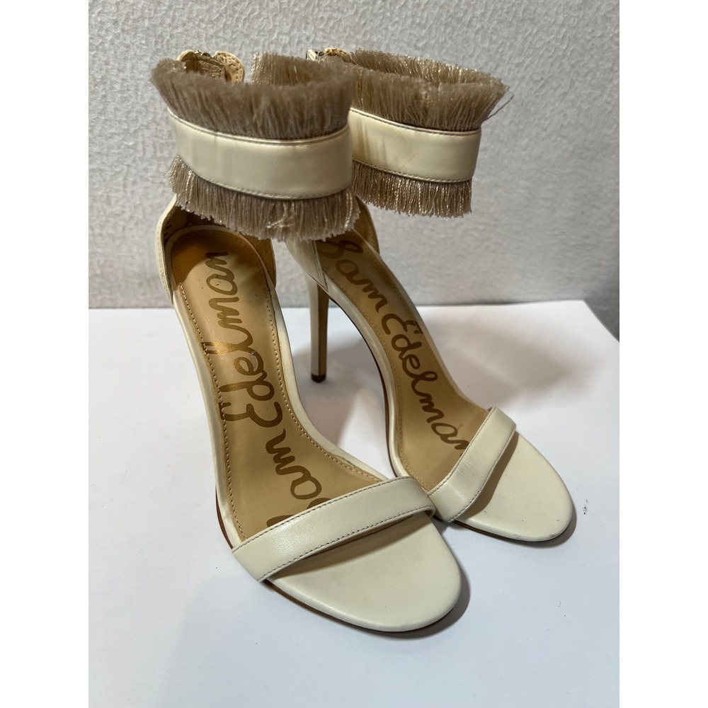 Sam Edelman Women's Fringe Ankle Strap Heels Stiletto Sandal Size‎ 6